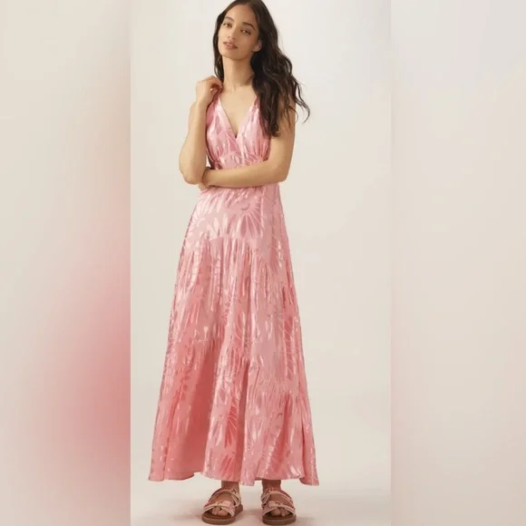 Farm Rio x Anthropologie V-Neck Tiered Maxi Dress - Picture 1 of 4